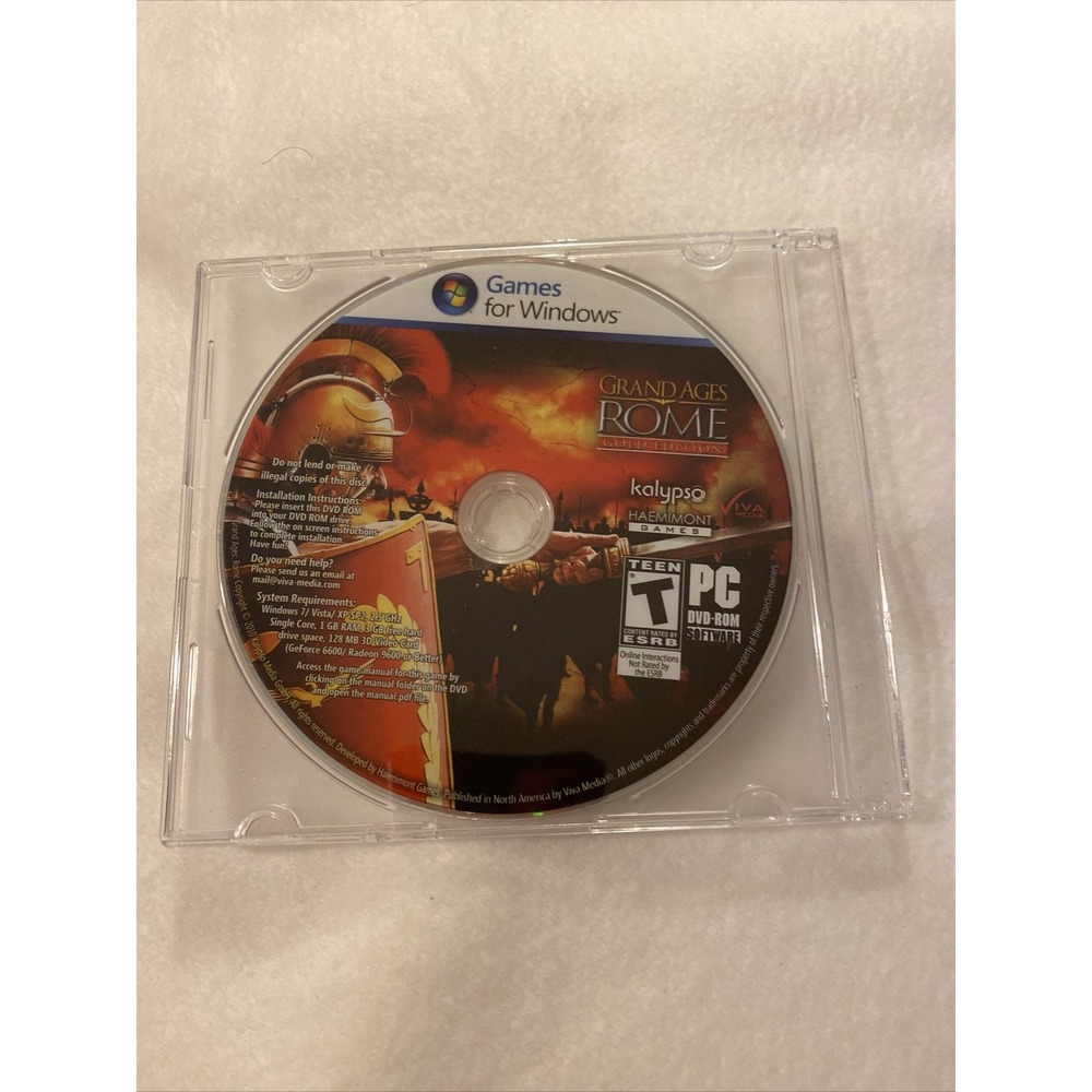 Kalypso Grand Ages Rome Gold Edition PC Windows DVD Strategy Game‎ Disc Only
